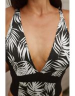 LEFKADA PALM BLACK SWIMSUIT - Image 2