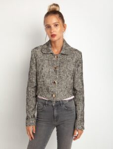 Cropped σακάκι tweed - Image 3