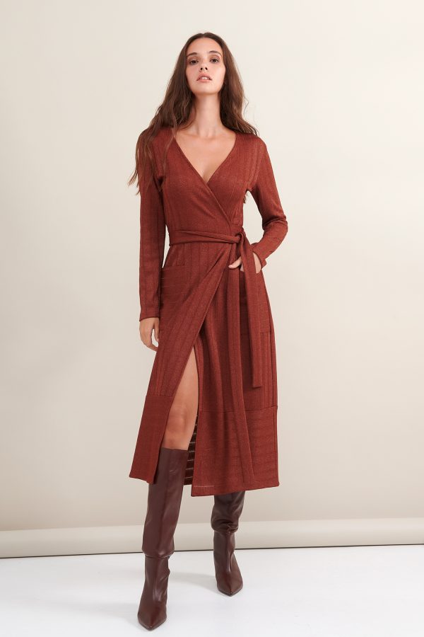 D1E4E962-3C0B-4697-95C9-290DE3B04D88 Φόρεμα μιντι πλέξη - Image 1