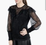 Μπλούζα πλεκτή με δαντέλα - Image 4