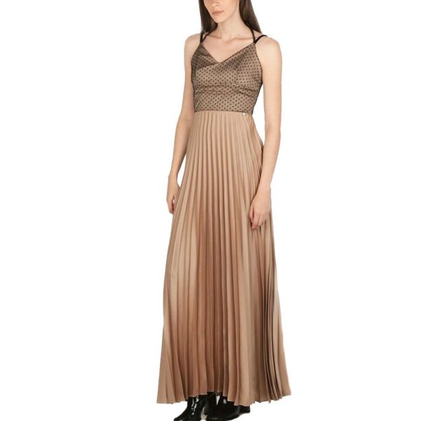 6E1BFF12-F6CE-4C73-964E-03ECD61E601A Φόρεμα μάξι πλισέ χρυσό - Image 1