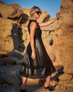 Φόρεμα δερματίνη παρτούς ώμους - Image 2