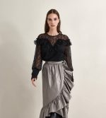 Μπλούζα πλεκτή με δαντέλα - Image 2