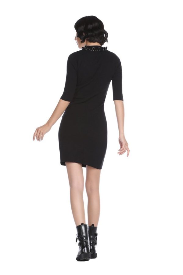 Φόρεμα πλεκτό μαύρο - Image 2