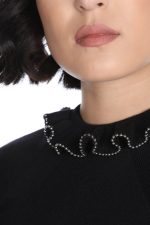 Φόρεμα πλεκτό μαύρο - Image 4