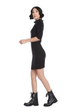 Φόρεμα πλεκτό μαύρο - Image 3