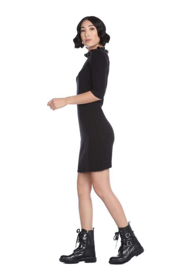 Φόρεμα πλεκτό μαύρο - Image 3