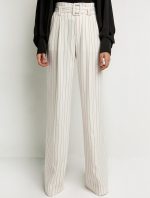 Ριγέ παντελόνα ψηλόμεση