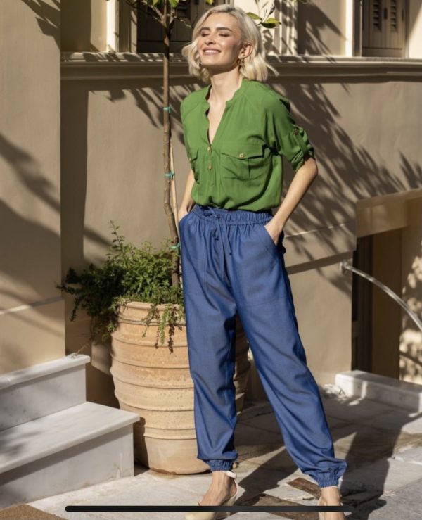 Παντελονα -σαλβάρι τύπου ντενιμ - Image 1