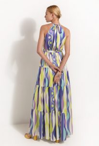 Εμπριμέ φόρεμα halter - Image 3