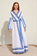 Φόρεμα μάξι με έθνικ τύπωμα - Image 3