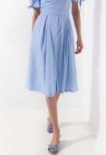 Σετ Πουά φούστα με πιέτες μαζί με Κοντομάνικο πουά τοπ - Image 2