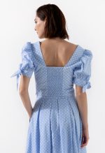 Σετ Πουά φούστα με πιέτες μαζί με Κοντομάνικο πουά τοπ - Image 4