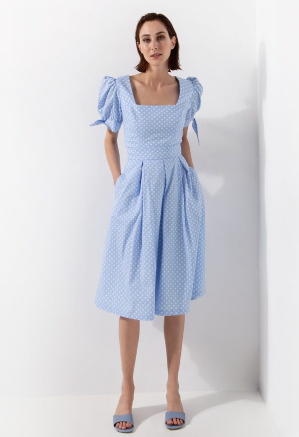 Σετ Πουά φούστα με πιέτες μαζί με Κοντομάνικο πουά τοπ - Image 7