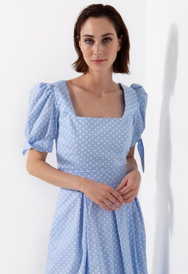 Σετ Πουά φούστα με πιέτες μαζί με Κοντομάνικο πουά τοπ - Image 5