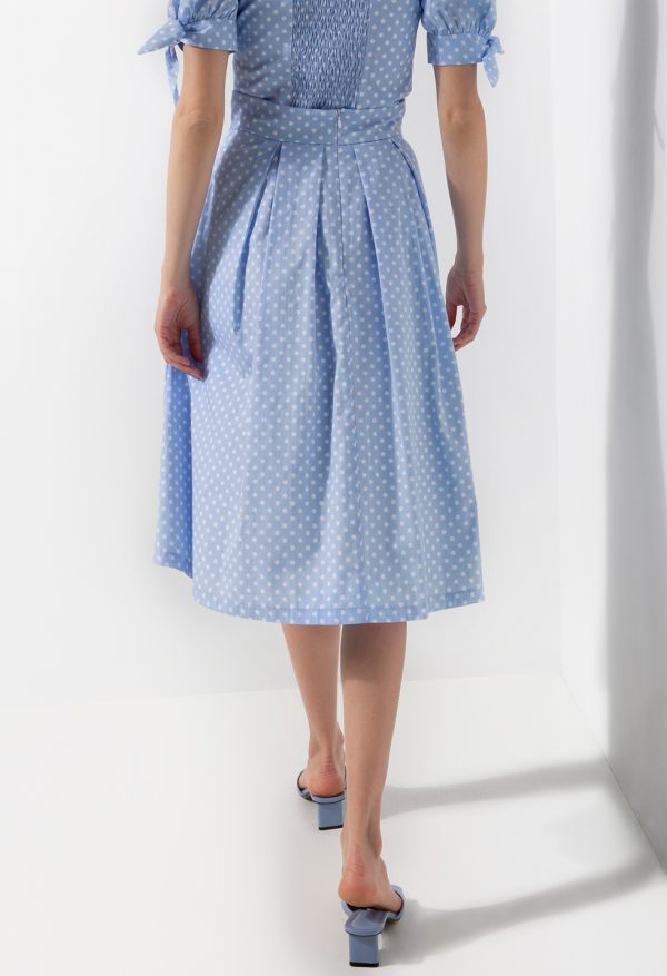 Σετ Πουά φούστα με πιέτες μαζί με Κοντομάνικο πουά τοπ - Image 3