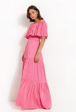 Σετ Μπλούζα έξωμη μαζί με Μάξι φούστα με λάστιχο