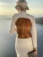 Φόρεμα πλεκτό με ανοίγματα - Image 3