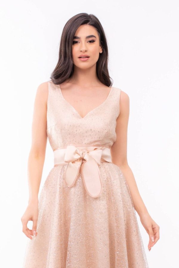 Μίντι τούλινο φόρεμα με γκλίντερ - Image 4