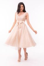 Μίντι τούλινο φόρεμα με γκλίντερ