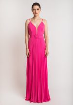 Πλισέ φόρεμα με ζώνη - Image 2