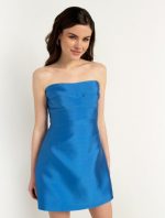 Στράπλες φόρεμα σατινέ - Image 4