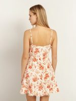 Φλοράλ μίνι φόρεμα με βολάν - Image 2