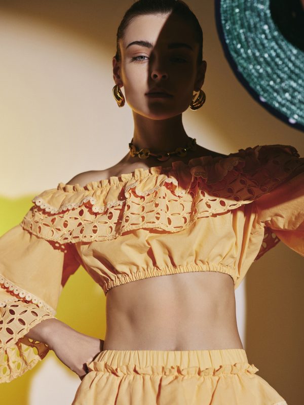 Σετ τοπ κιπούρ με φούστα - Image 2