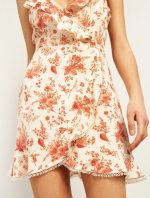 Φλοράλ μίνι φόρεμα με βολάν - Image 3