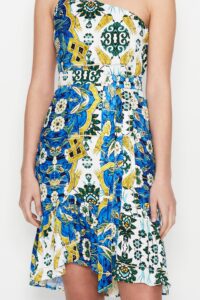 FLORAL TREASURE ONE SHOULDER MINI DRESS - Image 7