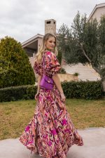 Μάξι φόρεμα εμπριμέ με μανίκια - Image 6