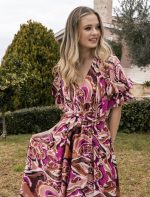 Μάξι φόρεμα εμπριμέ με μανίκια - Image 5