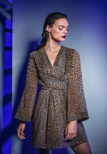 Μίνι φόρεμα animal print