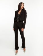 Cropped σακάκι με ανάγλυφο κουμπί - Image 2