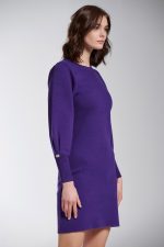 Μινι πλεκτό φόρεμα με φουσκωτά μανίκια - Image 3