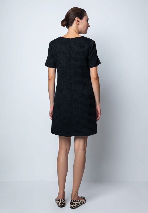 C0A620D6-B309-41B5-A466-A52737AE5A27 Φόρεμα tweed black - Image 4