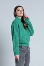 Μακρύ πουλόβερ πλεξούδα - Image 2