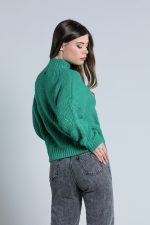 Μακρύ πουλόβερ πλεξούδα - Image 3