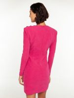 Ντραπέ φόρεμα με κουμπιά στον ώμο - Image 4