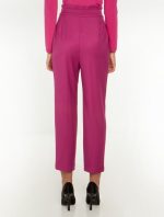 Ankle length παντελόνι με πιέτες φούξια - Image 3