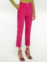 Ankle length παντελόνι με κουμπιά φούξια - Image 2
