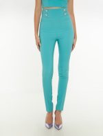 Σετ Τοπ με τετράγωνη λαιμόκοψη με 'Ισιο παντελόνι με κουμπιά - Image 4