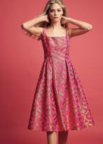 Φόρεμα ζακαρ με πιέτες