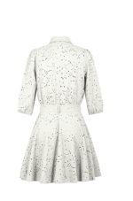 Μίνι cute Σεμιζιέ Κιπούρ φόρεμα  με ζώνη - Image 2