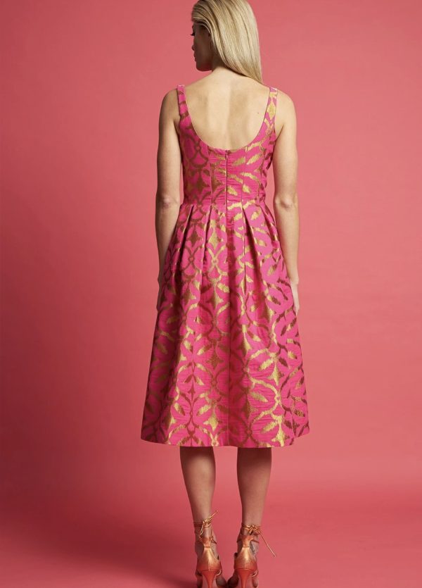 Φόρεμα ζακαρ με πιέτες - Image 4