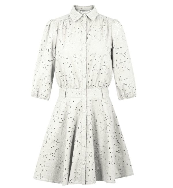 80246EFC-49F6-4649-A821-3792387F0AE6 Μίνι cute Σεμιζιέ Κιπούρ φόρεμα με ζώνη - Image 1