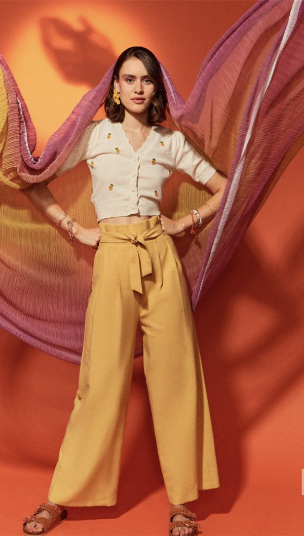 87B19311-823C-4785-A7EC-3DC89E9128F1 Ψιλόμεση Παντελόνα βερύκοκο - Image 1