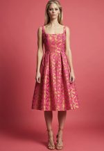 Φόρεμα ζακαρ με πιέτες - Image 3