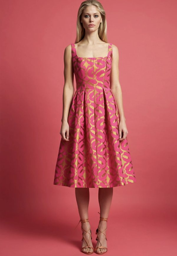 Φόρεμα ζακαρ με πιέτες - Image 3