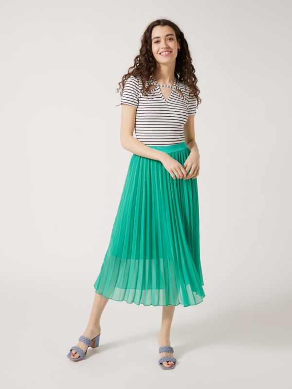 Μίντι πλισέ φούστα λάστιχο μέση - Image 1